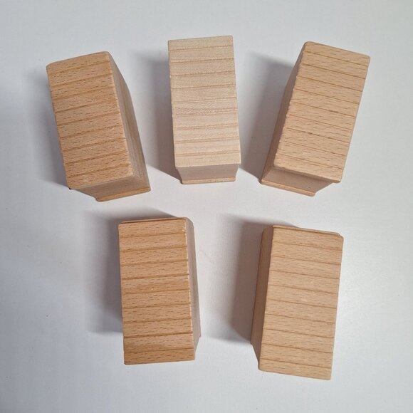 Wooden Elevated Train Track Railway Bridge Riser Thomas Compatible Blocks 2.5x2" - Picture 9 of 10